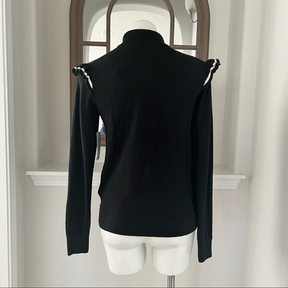 Polo GOLF Ralph Lauren Sweater Cashmere Wool Ruffle Trim Knit Size M New w/Tag - Picture 6 of 10